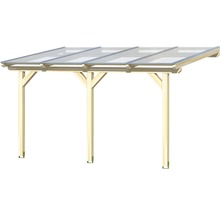 Holzcarport mit transparentem Dach