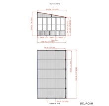 Technische Zeichnung Charleston 10x16 mit Maßangaben
