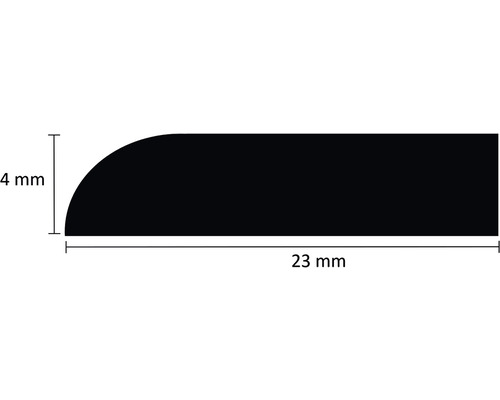 Baguette profilée mesurant 4 mm x 23 mm