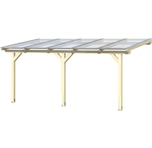 Holzcarport mit transparentem Dach