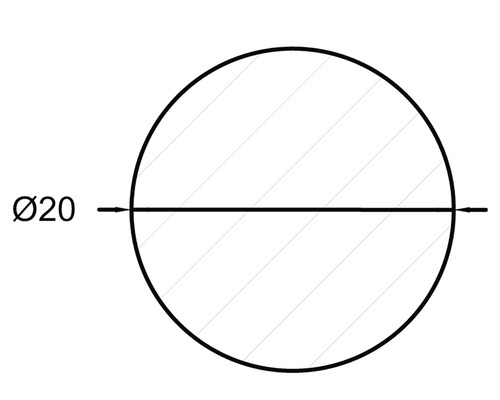 Diagramme circulaire d''un diamètre de 20