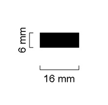 Technische Zeichnung mit Maßangaben 6 mm und 16 mm