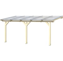 Holzcarport mit transparentem Dach