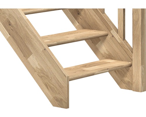 Detailansicht einer Holztreppe