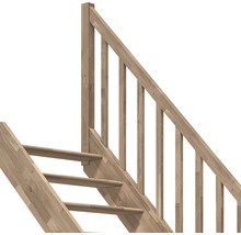 Escalier en bois avec rampe