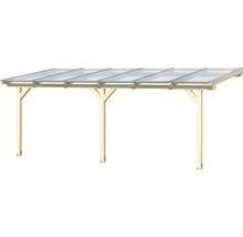 Holzcarport mit transparentem Dach