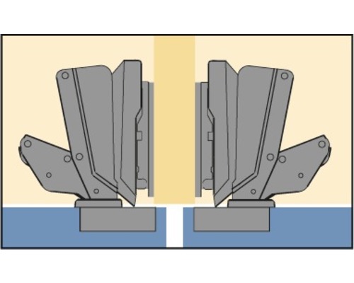 Illustration von zwei Bootsmotoren, die an einem Bootsspiegel montiert sind.