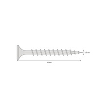 Vis pour construction rapide Knauf filetage fin TN 3,5 mm x 35 mm paquet = 250 pces