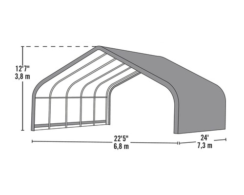 Image d''un entrepôt de stockage avec des dimensions