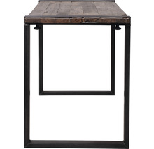 Table avec plateau en bois et cadre en métal
