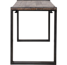Table avec plateau en bois et cadre en métal