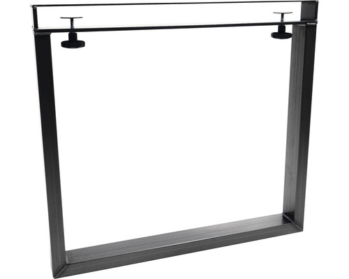 Piètement de table en acier avec fixation