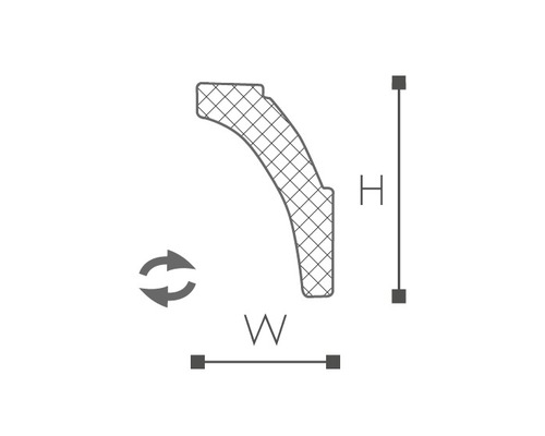 Profilquerschnitt mit Höhen- und Breitenangabe
