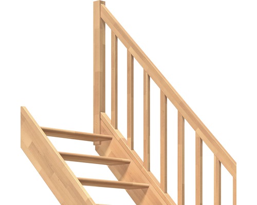 Escalier en bois avec vue sur la rampe