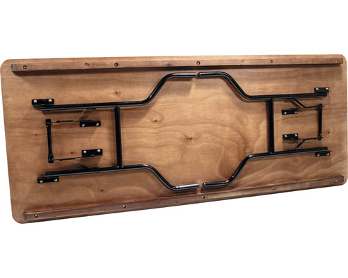 Dessous d''une table pliante avec cadre métallique
