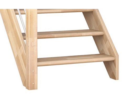 Detailaufnahme einer Treppe aus Holz