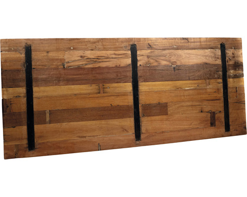 Panneau en bois avec bandes métalliques