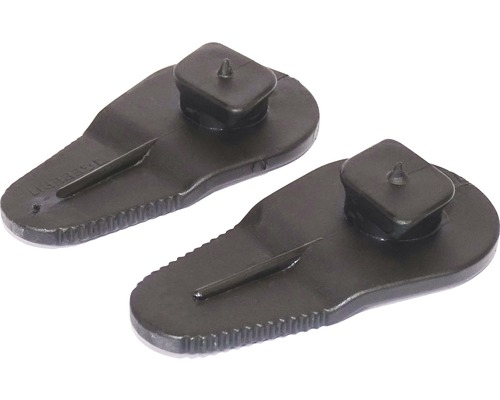 Zwei schwarze Türstopper