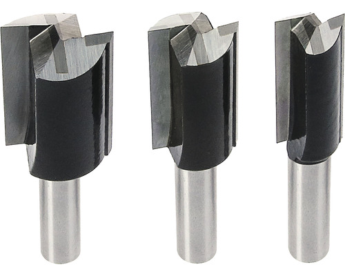 Drei Holzbearbeitungsfräser