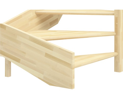 Holztreppe mit drei Stufen