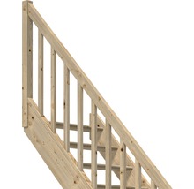 Holztreppe mit Geländer für den Aussenbereich