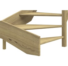 Escalier en bois, vue détaillée