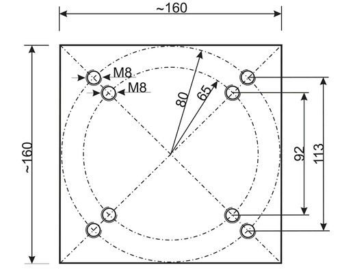 Dessin technique avec dimensions d''un produit