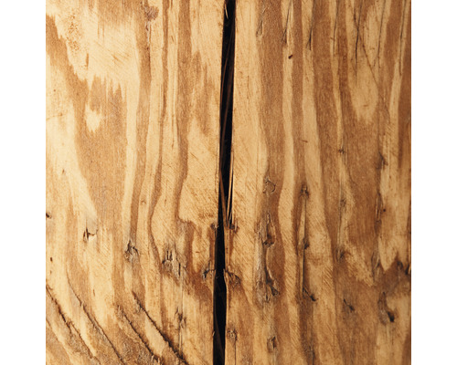 Nahaufnahme von Sperrholz mit Riss