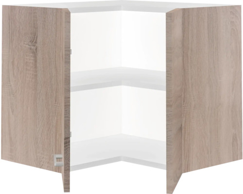 Meuble haut d''angle avec étagères