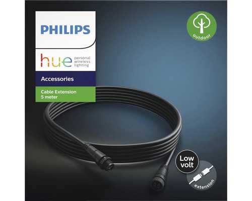 Extension de câble Philips Hue pour l''extérieur, 5 mètres