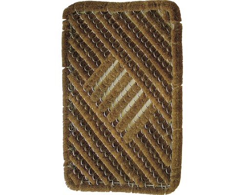 Paillasson en fibres de coco avec cadre métallique