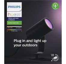 Spot LED Philips hue spot individuel White & Color Ambiance 8W 600 lm 2000-6500 K Lily kit de base noir compatible avec SMART HOME by hornbach-thumb-9