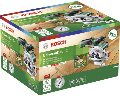 Bosch UniversalCirc 12 Akku-Kreissäge in Verpackung
