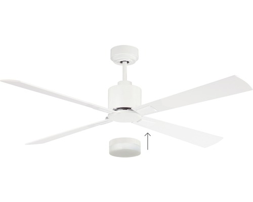 Weißer Deckenventilator mit Beleuchtung