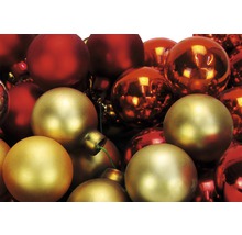 Boules de Noël or et rouge