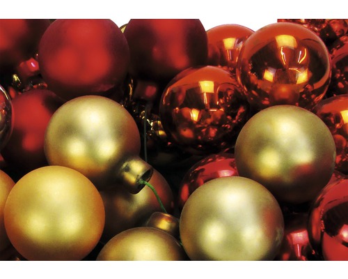 Boules de Noël or et rouge