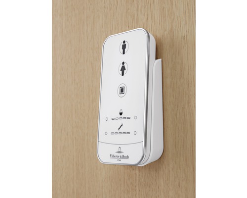 Villeroy & Boch Logo mit Steuerungselementen zur Einstellung eines Dusch-WCs