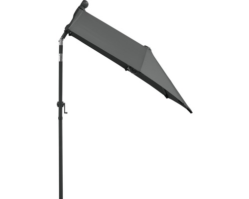 Halbierter Ampelschirm mit Kurbelmechanismus