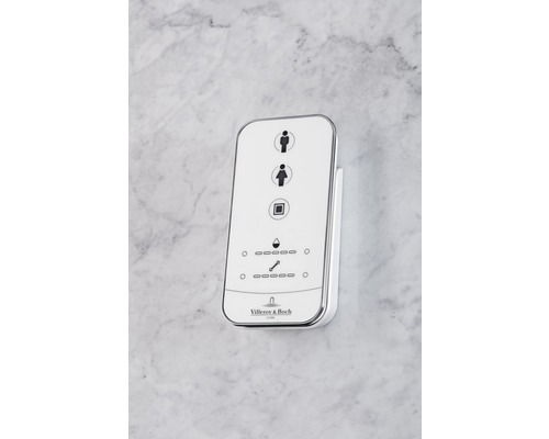 Villeroy & Boch WC-Steuerungselement mit Piktogrammen zur Steuerung von Spülfunktionen.