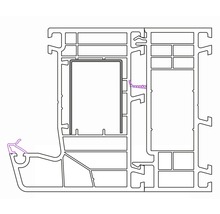 Querschnitt eines Fensterrahmens