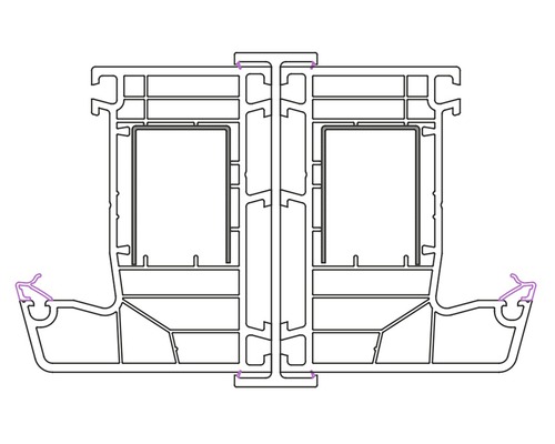 Coupe de profil d''une fenêtre