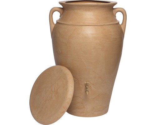 Regentonne mit Deckel und Wasserhahn