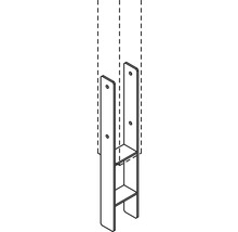 Ancrage pour poteaux en H Osmo pour clôture de protection sonore Forsdal 6 x 15,5 x 85 cm-thumb-1