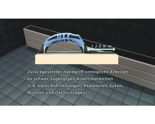 Fliesenwaschbrett mit Griff und einer Breite von 120 Millimeter