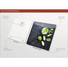 Glasbild Limette 20x20 cm GLA1965