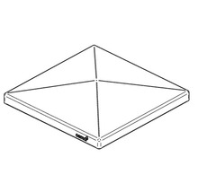 Chapeau pour poteau Osmo ALU-Cladding Rhombus pour poteau 9 x 9 cm anthracite-thumb-1
