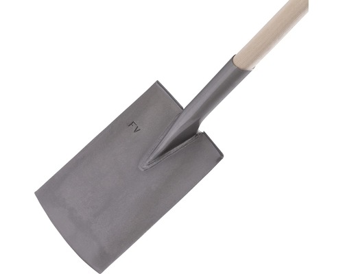 Spaten mit Holzstiel