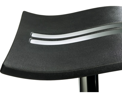 Gros plan d''une assise de tabouret de bar en plastique avec deux fentes