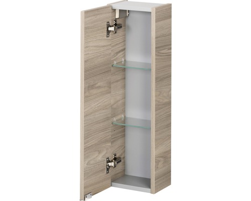 Geöffneter Hängeschrank mit zwei Glasböden