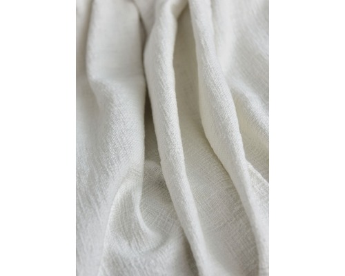 Gros plan d''un tissu en coton blanc texturé